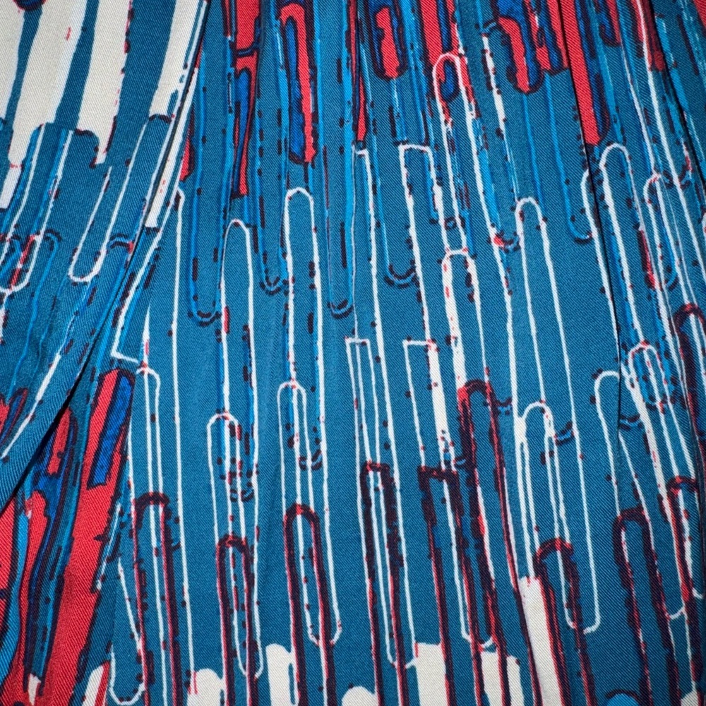 Vibrant Blue and Red Midi Dress EUC worn once - Picture 6 of 7